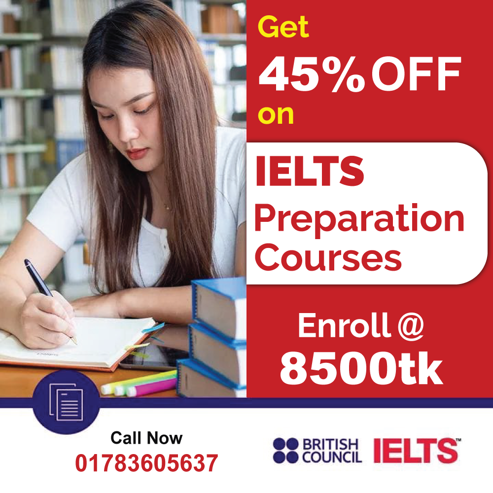 45% off on IELTS Preparation Course