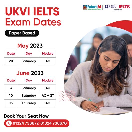 UKVI IELTS Exam Dates (Paper Based)