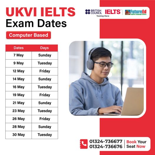 UKVI IELTS Exam Dates (Computer Based)